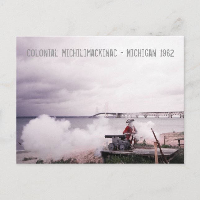 Colonial Michilimackinac Mackinac Michigan Postkarte (Vorderseite)