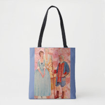Colonial Paper Doll Tote Bag