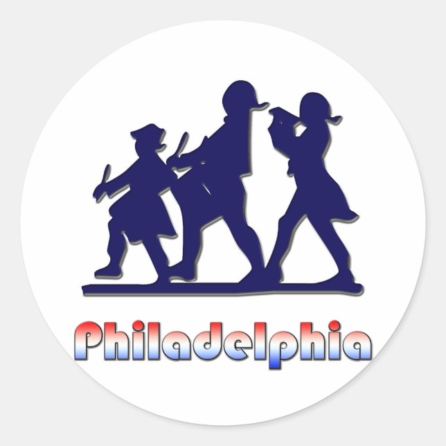 Colonial Philadelphia Runder Aufkleber (Vorderseite)