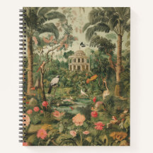 Colonial Safari Garden Daydream Spiral Notebook