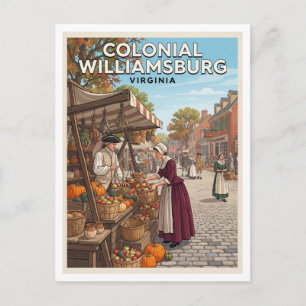 Colonial Williamsburg Virginia Andenken Postkarte