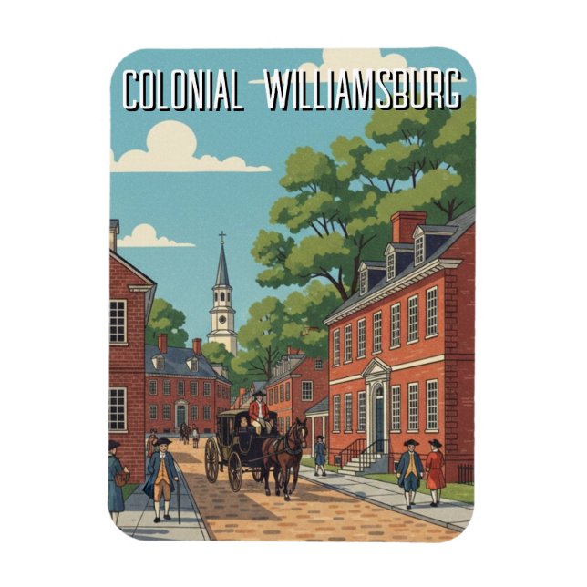 Colonial Williamsburg Virginia Reise Magnet (Vertikal)