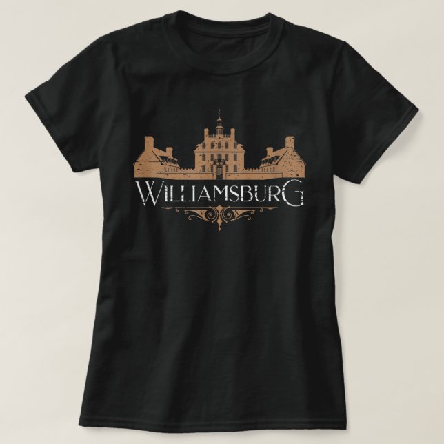 Colonial Williamsburg Virginia Vintag beunruhigt T-Shirt (Design vorne)
