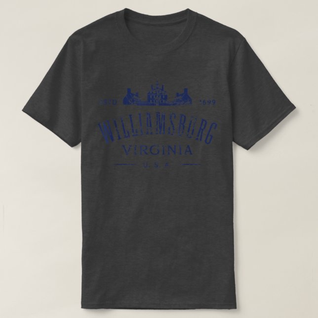 Colonial Williamsburg Virginia Vintage Distressed  T-Shirt (Design vorne)