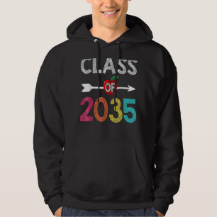 Color Abschluss Grad Klasse von 2035 Uni Schoo Hoodie