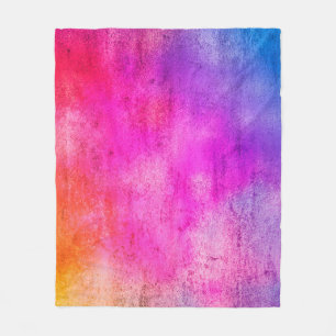 Color background. Grunge red blue and yellow paint Fleecedecke