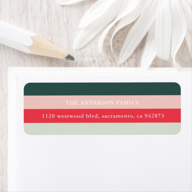 Color Bar Christmas-Rücksendeadresse (Insitu)