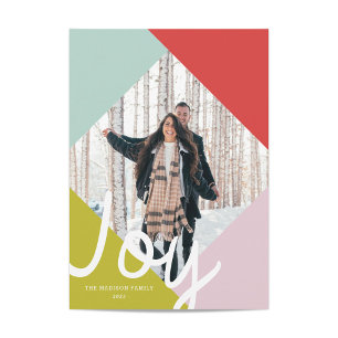 Color Block Joy Holiday Card Feiertagskarte