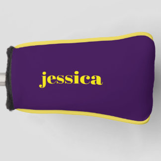 Color block minimalist custom name  golf headcover