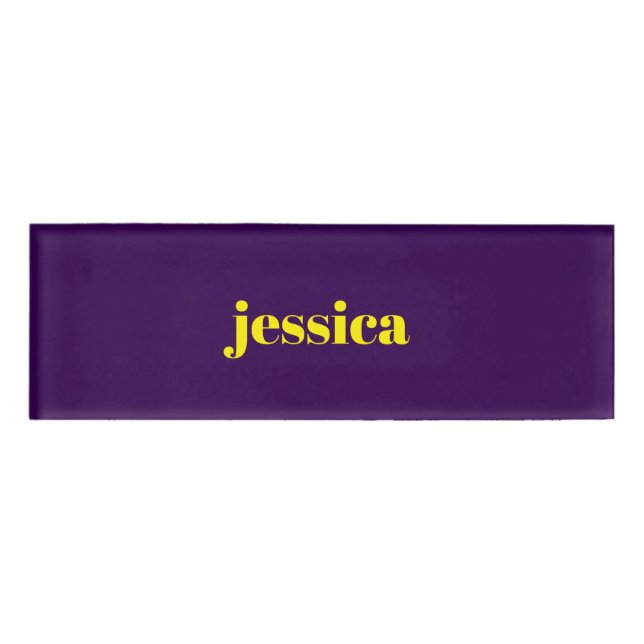 Color block minimalist custom name  namenschild (Vorderseite)