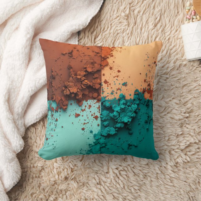 Color Blocks Throw Pillow Kissen (Decke)