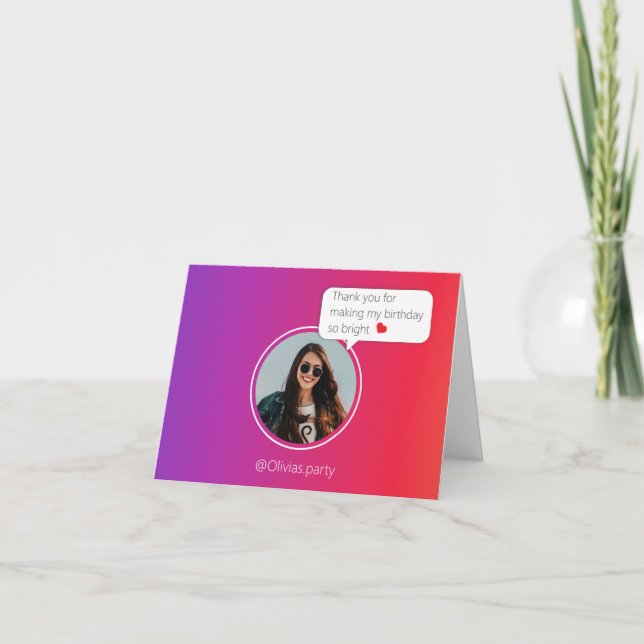 Color BloggerBirthday Dankeskarte (Vorderseite)