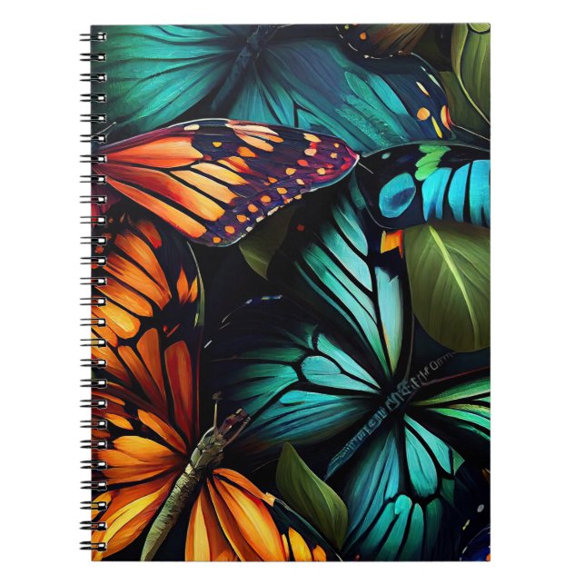 Color Burst – Butterflies in Motion Notizblock (Vorderseite)