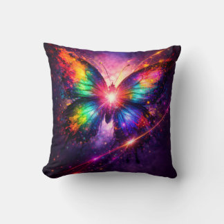 Color Burst Butterfly Kissen