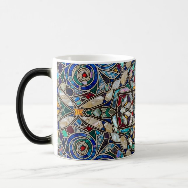 color changing mosaic stained glass ceramic mug verwandlungstasse (Links)