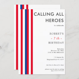 Color Comic Inspiriert SuperHero Geburtstagsparty Einladung