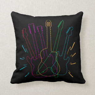Color Electric Gitarre Lover Acoustic Gitarrist Kissen
