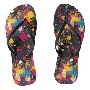 Color Explosion Flip Flops