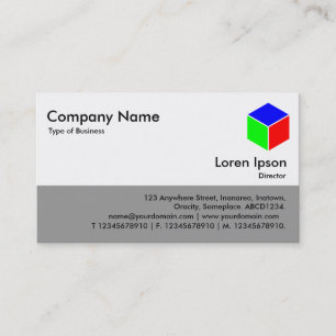 Color Footer - Grau Visitenkarte