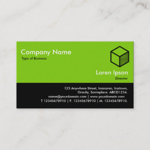 Color Footer - Martian Green und Black Visitenkarte