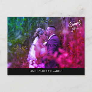 Color Foto & Black Vielen Dank Postcard Postkarte