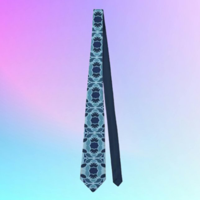 Color Fun Blue Collage Necktie Krawatte (Von Creator hochgeladen)