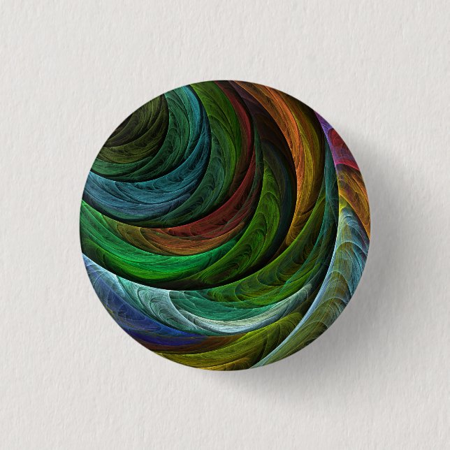 Color Glory Modernes Abstraktes Kunstmuster Elegan Button (Vorderseite)