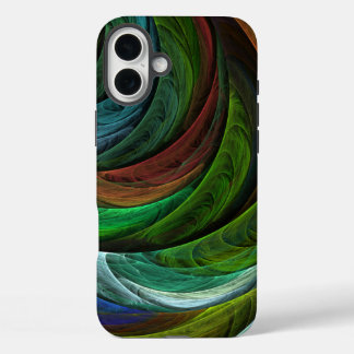 Color Glory Modernes Abstraktes Kunstmuster Elegan iPhone 16 Plus Hülle