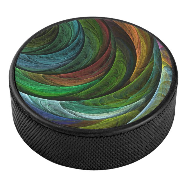 Color Glory Modernes Abstraktes Kunstmuster Elegan Eishockey Puck (3/4)