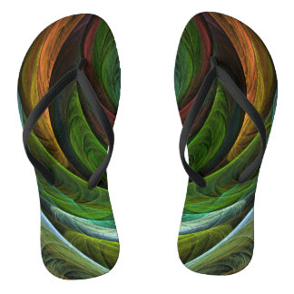 Color Glory Modernes Abstraktes Kunstmuster Elegan Flip Flops