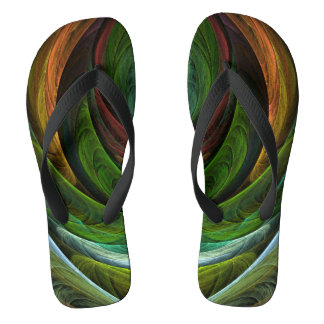 Color Glory Modernes Abstraktes Kunstmuster Elegan Flip Flops