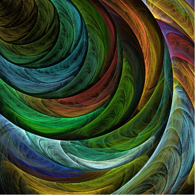 Color Glory Modernes Abstraktes Kunstmuster Elegan Freistehende Fotoskulptur (Vorne)