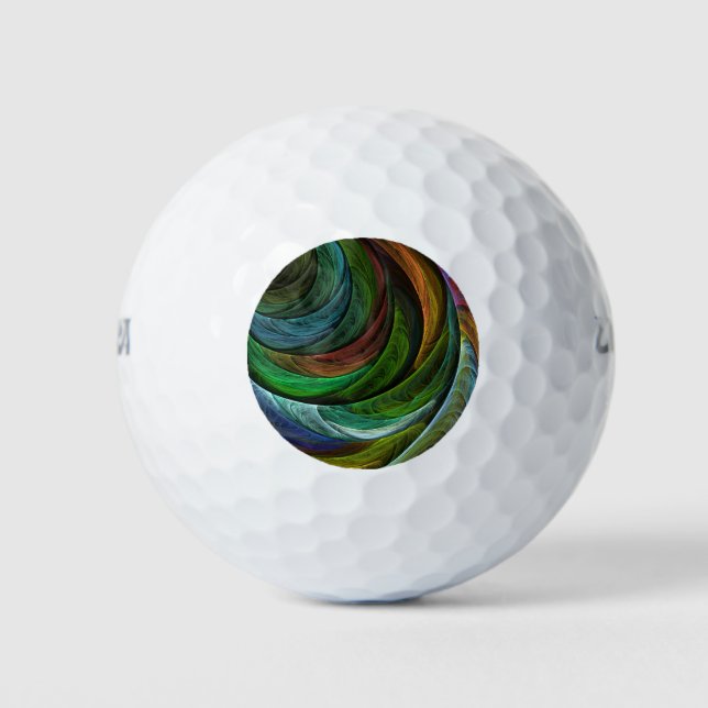 Color Glory Modernes Abstraktes Kunstmuster Elegan Golfball (Vorderseite)