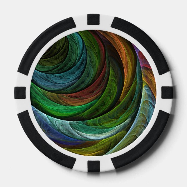 Color Glory Modernes Abstraktes Kunstmuster Elegan Pokerchips (Vorderseite)