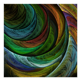 Color Glory Modernes Abstraktes Kunstmuster Elegan Poster