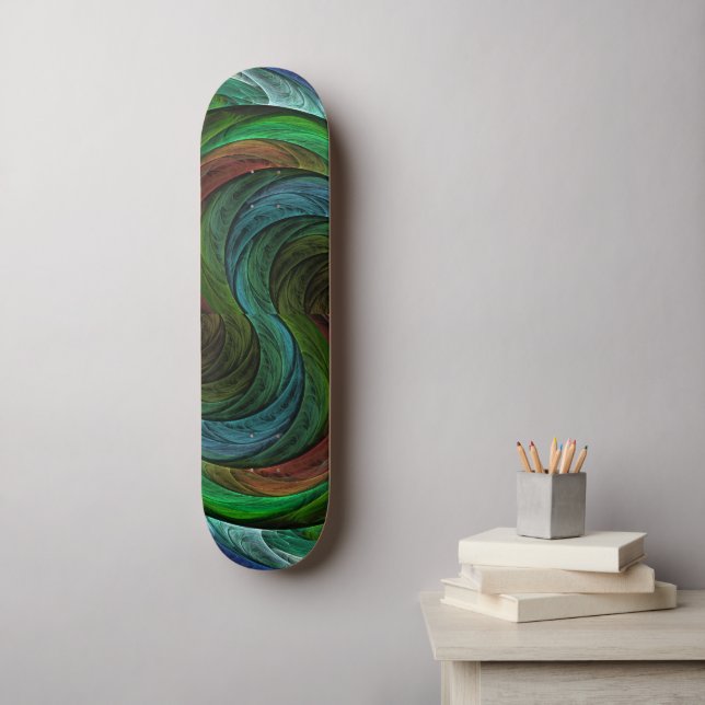 Color Glory Modernes Abstraktes Kunstmuster Elegan Skateboard (Wandkunst)