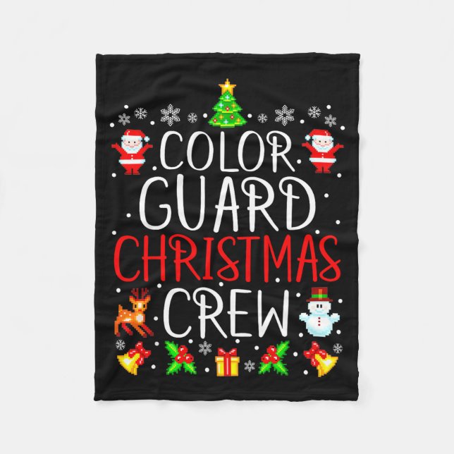 Color Guard Christmas Crew Matching Xmas  Fleecedecke (Vorderseite)