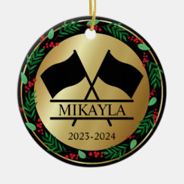 Color Guard Marching Band Weihnachtsdekoration Keramik Ornament