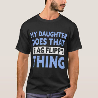 Color Guard Papa, meine Tochter macht diesen Fahne T-Shirt