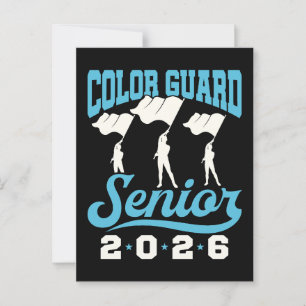 Color Guard Senior Class of 2026 Abschluss Postkarte