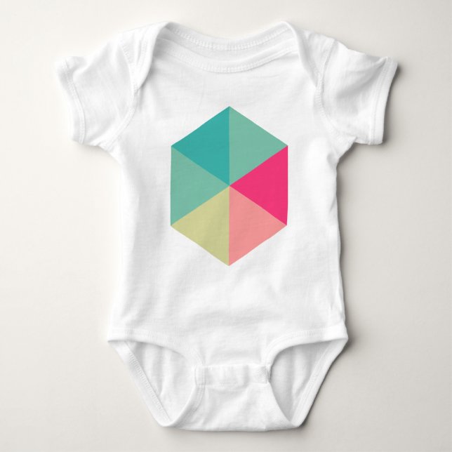 Color Hexagon 02 Baby Strampler (Vorderseite)