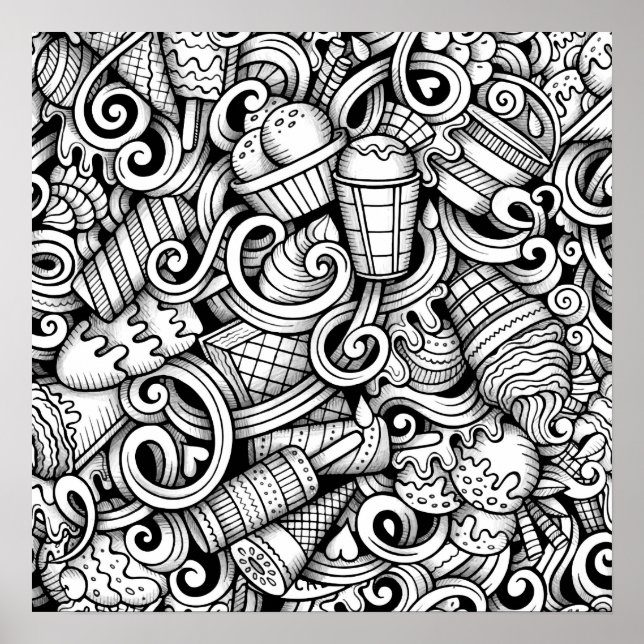 Color It Poster Ice Creme Art (Vorne)