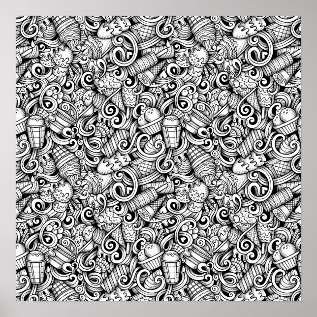 Color It Poster Ice Creme Art (Vorne)