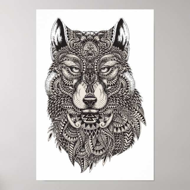 Color It Poster Wolf (Vorne)
