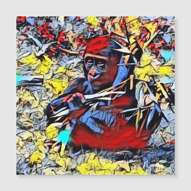 Color Kick - Gorilla Baby Magnetkarte (Vorderseite)