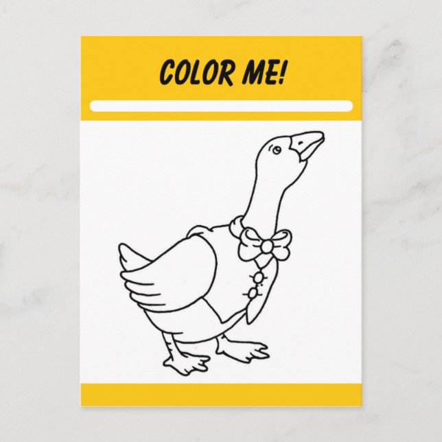 Color Me Activity Card Postkarte