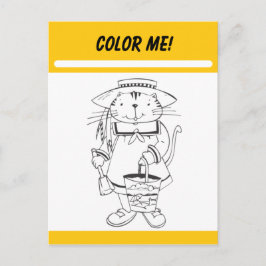 Color Me Activity Card Postkarte