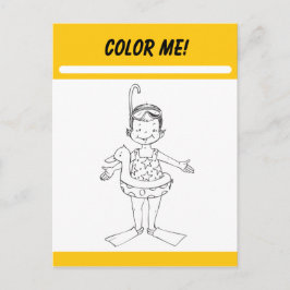Color Me Activity Card Postkarte