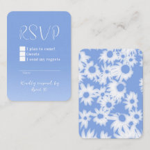 Color Me Daisies Sky Blue Response Card