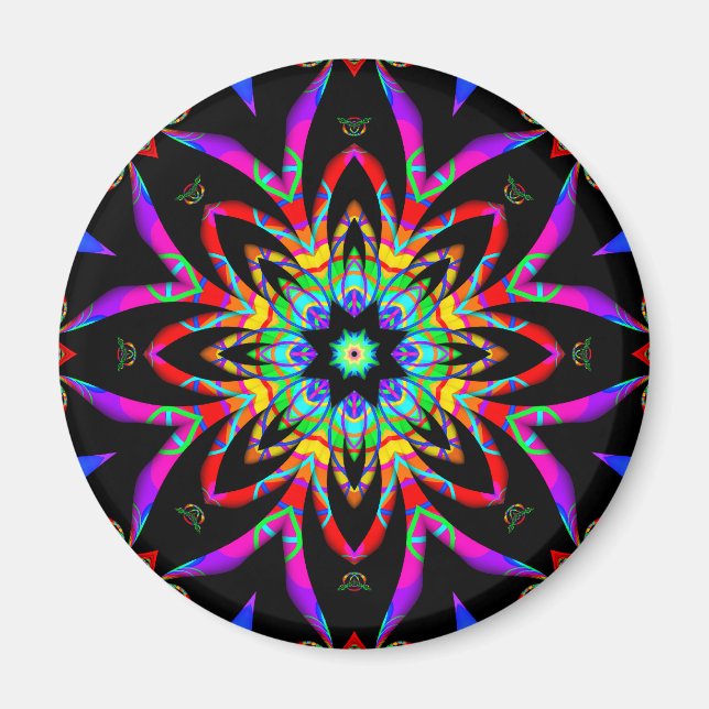 Color Me Fantastisches Fraktal Magnet (Vorne)